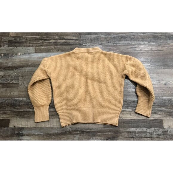Madewell Camel Knit Sweater Womens Medium Brown Tan Cotton Wool Blend - Picture 4 of 6